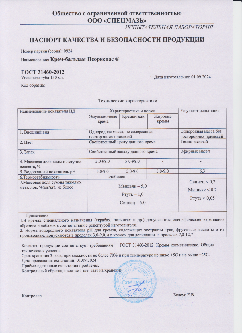 Паспорт №092024